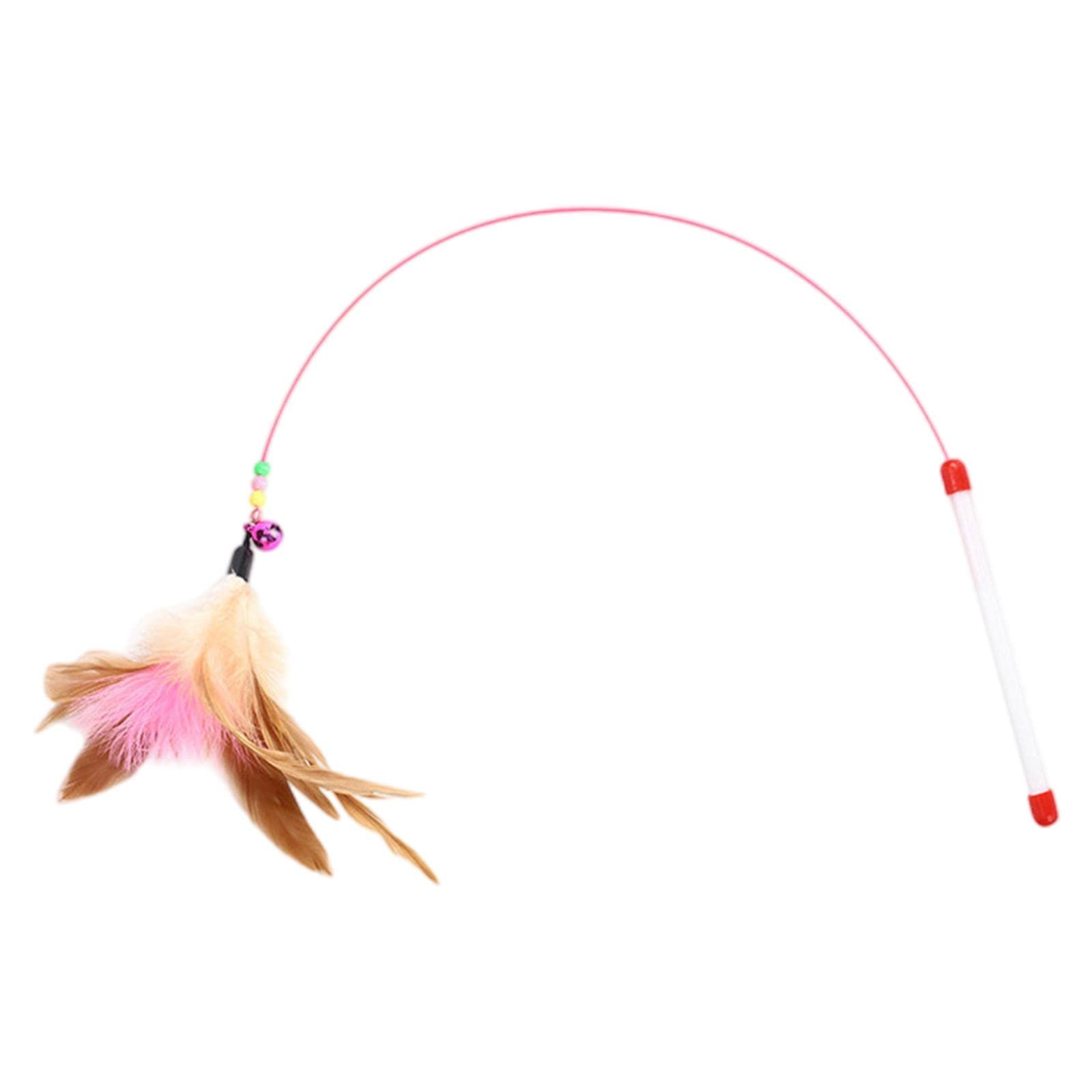 Myaddiction Cat Wand Stick Toy Wire Teaser Interactive Play Toy With Bell Chaser Feather