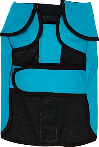 Healers Petcare Teal Small (S) Light Weight Soft Shell/Mesh Back Led Jacket