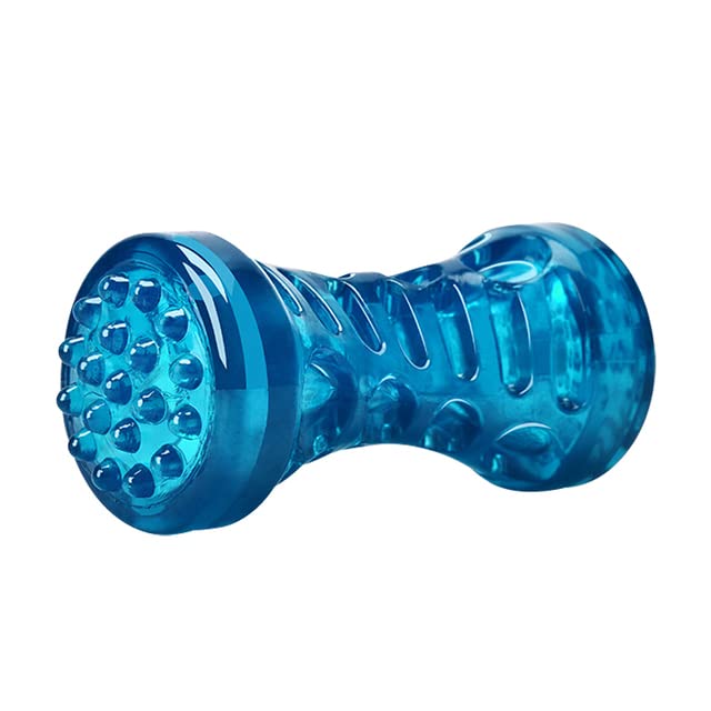Kittupet Dog Chewing Teething Bone Dumbbell Toy With Squeaker For Puppies And Dogs Indestructible Dog Toy Squeak Sound