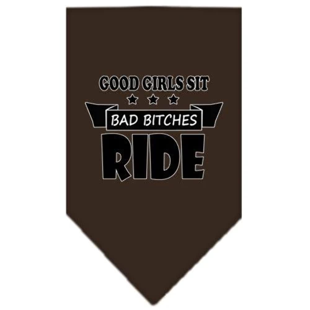 Mirage Pet Product Bitches Ride Screen Print Bandana Red Large