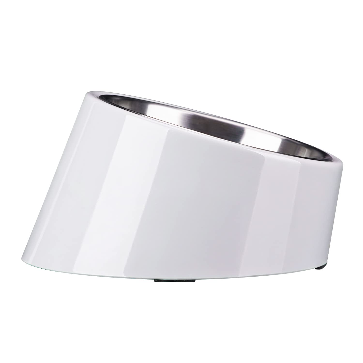 SuperDesign Mess Free 15 Slanted Bowl for Dogs and Cats, Tilted Angle Bulldog Bowl Dog Feeder, Non-Skid & Non-Spill, Easier to R
