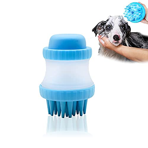 RvPaws Pet Dog Hair Brush Dog Cat Bathing Brush for Grooming Massage Brush Comb, Dog Bathing Accessories Shampoo Brush Dispenser