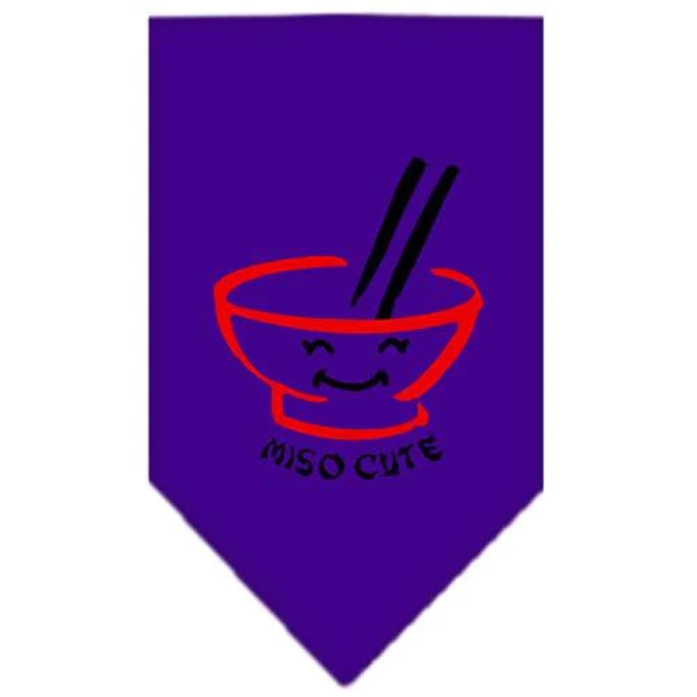 Mirage Pet Products Miso Cute Screen Print Bandana, Large, Purple