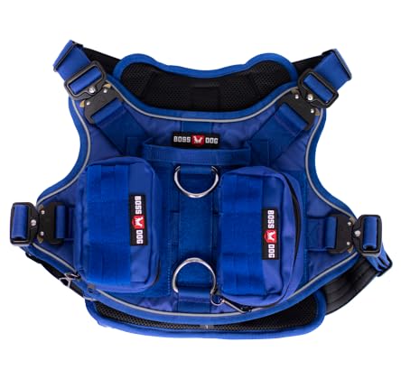 Boss Dog Tactical Harness, Blue, X-Large