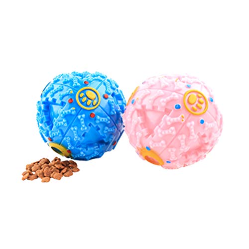 Pet Believe Pet Play Fetch Ball Food Dispenser Toy For Dog Cat Treat Dispensing Squeaker With Quack Sound For Puppy Training Squ