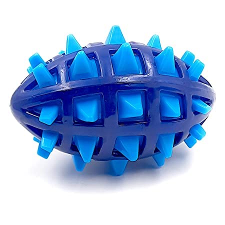 Rvpaws Rugby Toy Ball For Dogs | Rubber Squeaky Toy Ball For Dogs | Chew Toy For Dogs | Teething Toy For Puppies