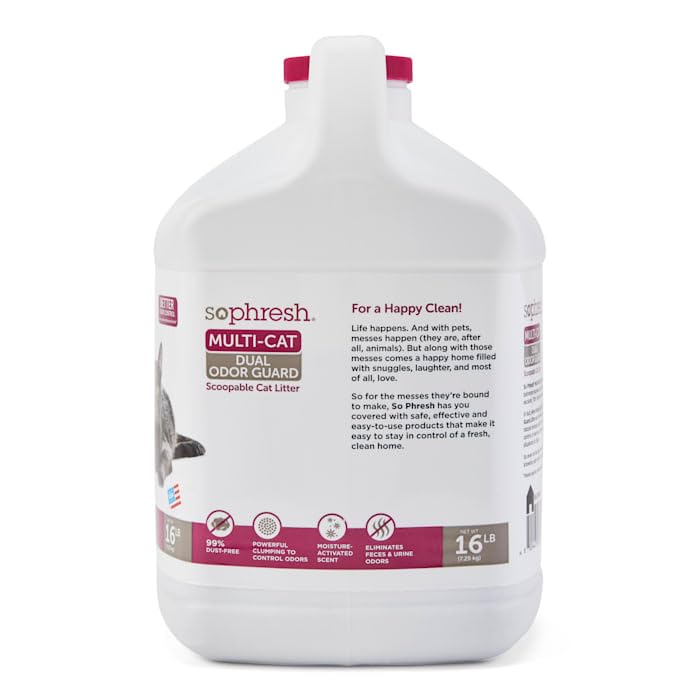 So Phresh Dual Odor Guard Scoopable Cat Litter 16 lbs.
