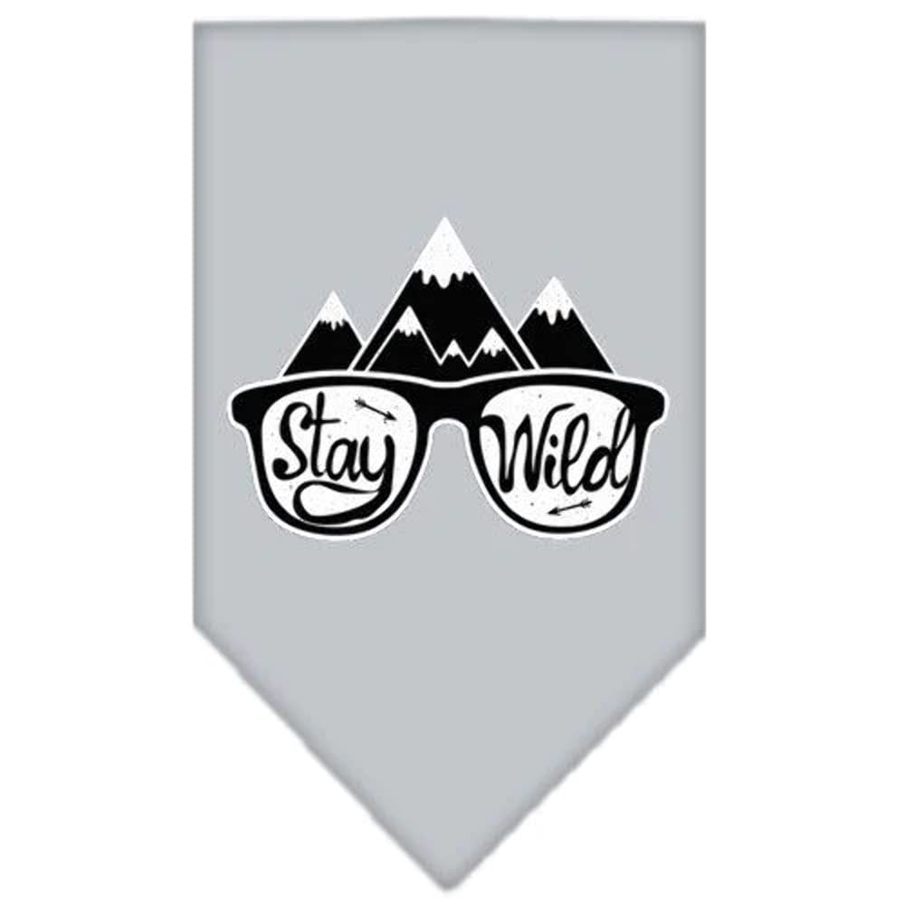 Mirage Pet Product Stay Wild Screen Print Bandana Yellow Large