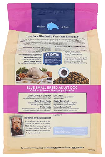 Blue Small Breed Dry Dog Food Life Protection Formula, Chicken & Brown Rice Recipe, Natural Ingredients, No Artificial Flavors o