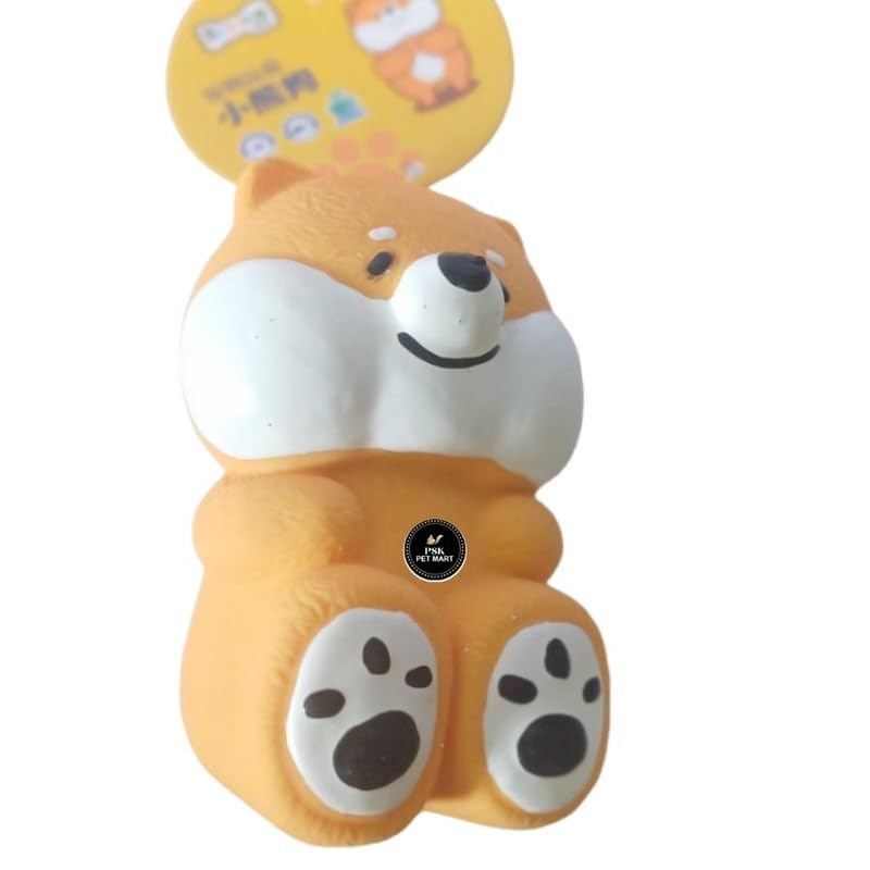 Psk Pet Mart Natural Cute Latex Rubber Squeaky Small Breed Dog Puppy Toy  Suitable For Small PuppyDurable, Fetch & Sound Inter