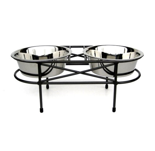 NMN Products Mesh Double Bowl Elevated Diner - 7" Tall