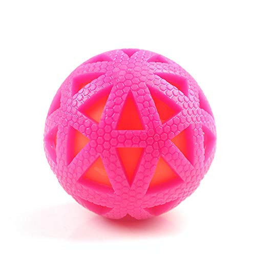 Woofy Rubber Squeaky Ball for Dogs & Puppies | Interactive Chew Play Toy for Small & Medium Breeds | Durable Multicolor Pet Ball