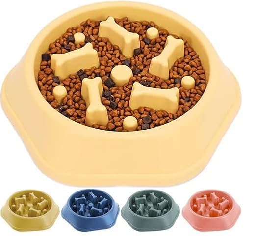 Psk Pst Mart Slow Feeder Dog Bowls Food Stop Bloat Anti Gulping Healthy Eating Interactive Non Slip Dog Slow Feeder Pet Bowl Slo