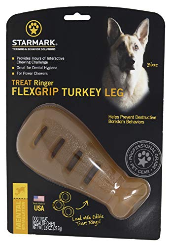 Starmark Treat Ringer Flex Grip Turkey Leg, Brown (SMFEL), 1 Count ( Pack of 1)