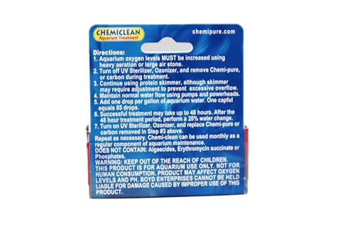 Boyd Chemi-Clean 2oz Liquid Treats up to 720 Gallons - Effective Chemiclean Cyanobacteria for Marine & Freshwater Aquariums, Saf