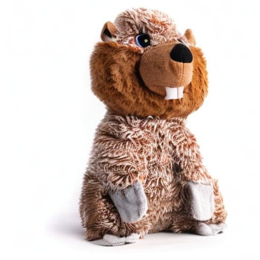 Fabdog Fluffies Dog Toys - Squeaky Plush Dog Toy For All Breeds - Cute Animal-Themed Puppy Toys Make For Ideal Gift - Fun Nylon Dog Toys With Squeak| Large Beaver