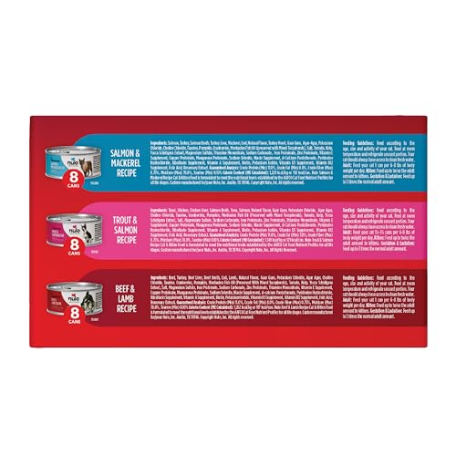 Nulo Grain-Free Minced Wet Canned Food for Cats and Kittens, Variety Flavors, 5.5 Ounce Cans, 24 Cans