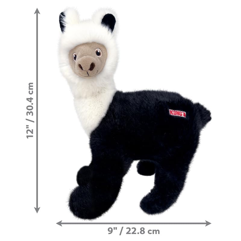 KONG Toughz Durable Plush Dog Toy - Long-Lasting Soft Chew Toy for Aggressive Chewers, Safe & Interactive for Dogs (Llama)