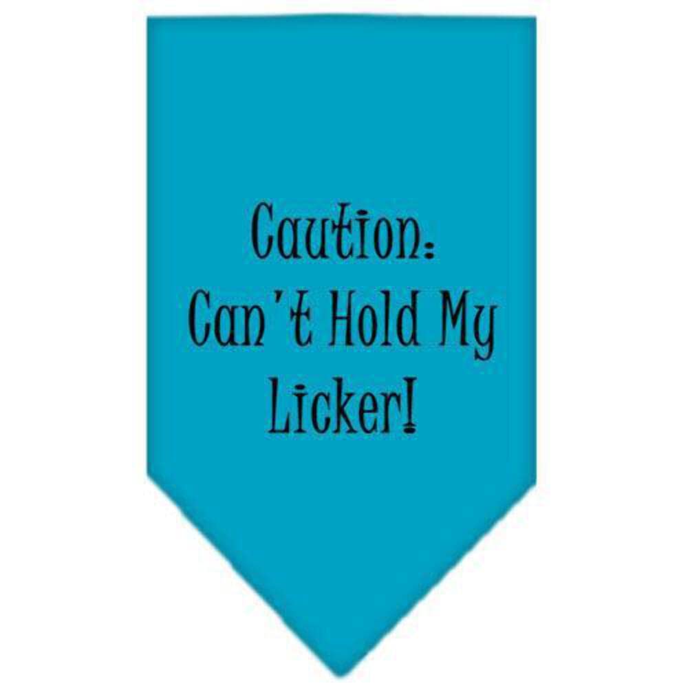 Mirage Pet Products Can't Hold My Licker Screen Print Bandana for Pets, Small, Cocoa