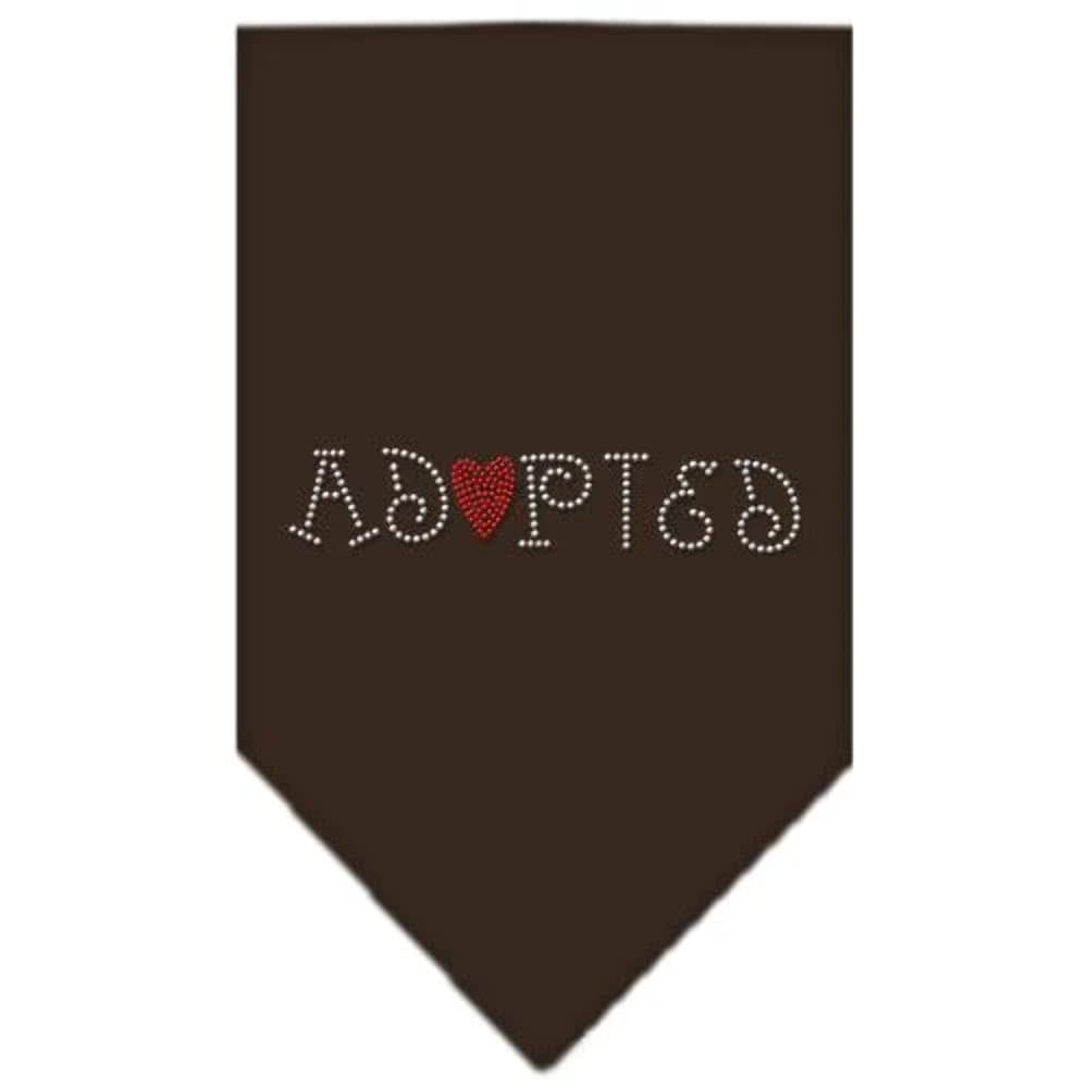 Mirage Pet Products Adopted Rhinestone Bandana, Large, Purple