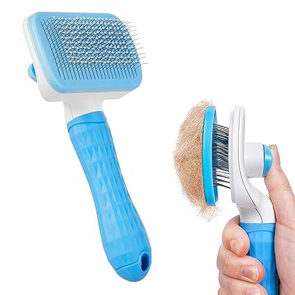 Hgemh Dog Comb Brush Pet Grooming Brush Daily Use To Clean Loose Fur & Dirt Great For Dogs And Cats With Medium Long Hair & Hair