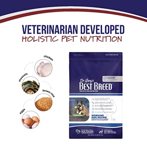 Best Breed Dr. Garys Working Dog Diet Made in USA [Natural High Calorie Dry Dog Food]- 13lbs, Dark Brown (7-53182-95269-7)