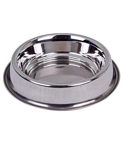 Pets Empire Dog Bowl Anti Ant Pet Bowls (1 Piece) Steel Bowl (Medium)