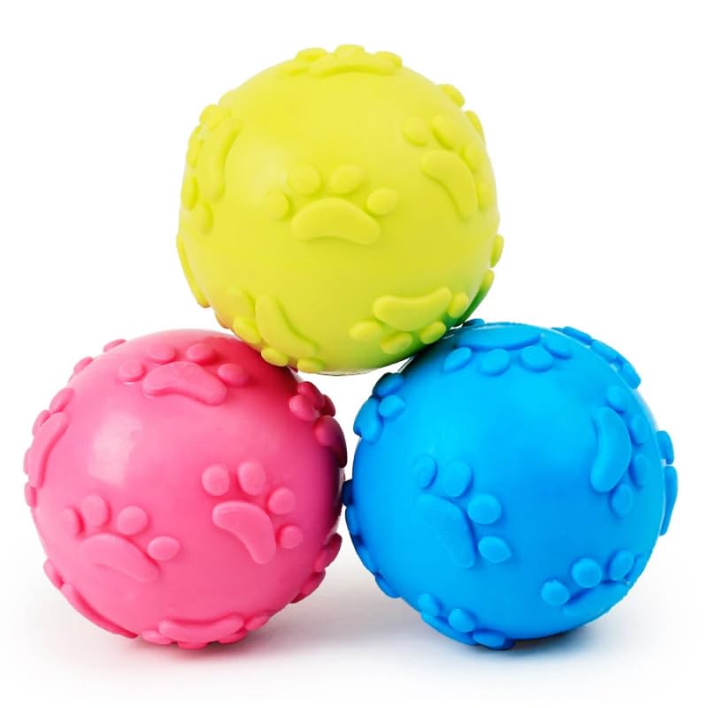 Dog Trust Pieces Squeaky Balls For Dogs Rubber Squeaky Dog Toys Bulk 2.36 Inch Dog Toys Ball Interactive Chewing Ball With Dog P