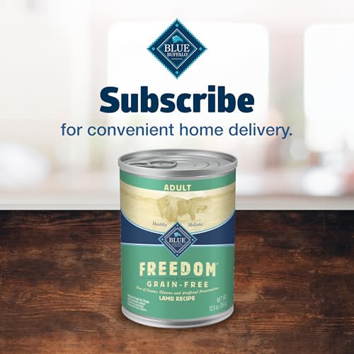 Blue Buffalo Freedom Grain-Free Wet Dog Food, Free of Glutens & Artificial Preservatives, Made with Natural Ingredients, Lamb Re