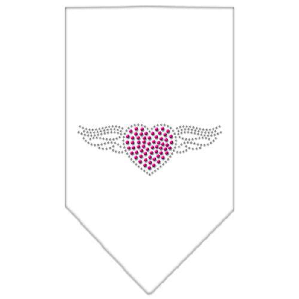 Mirage Pet Products Aviator Rhinestone Bandana, Small, White