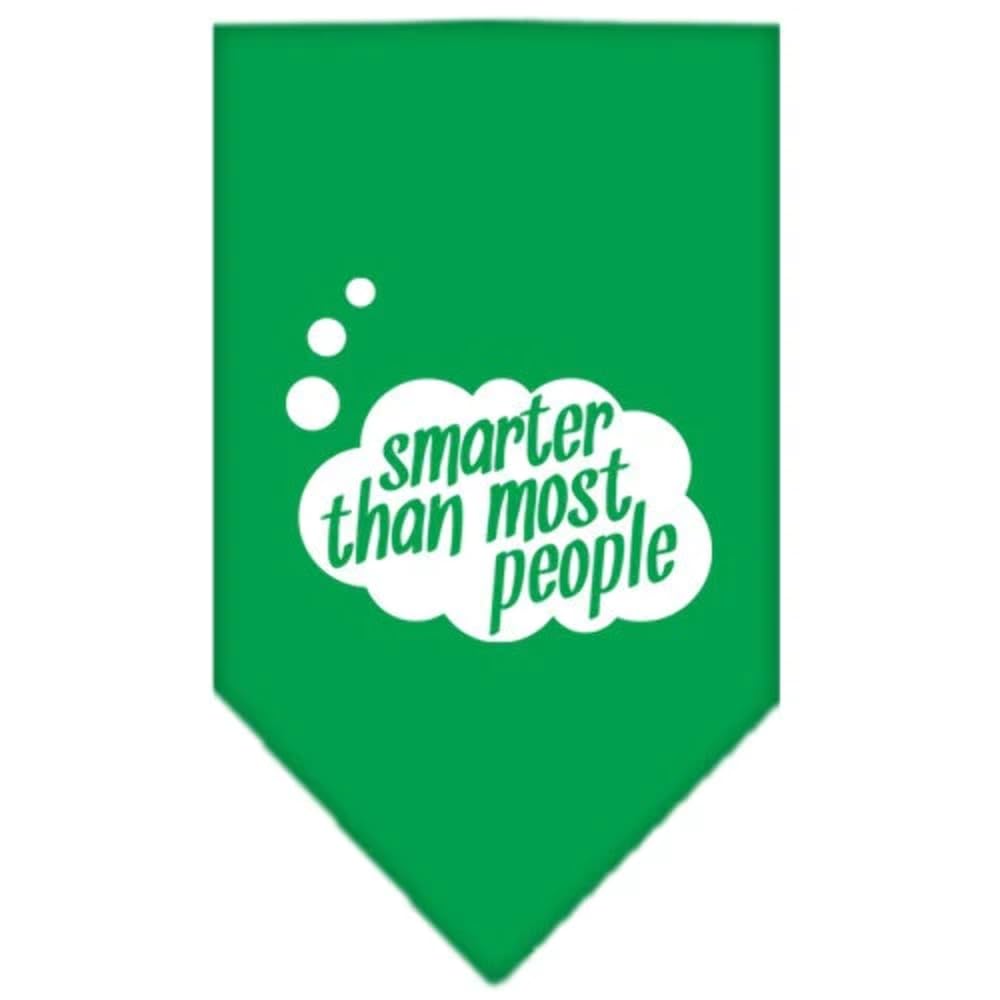 Pet and Dog Bandana Screen Printed, "Smarter Than Most People" Bright Pink Large