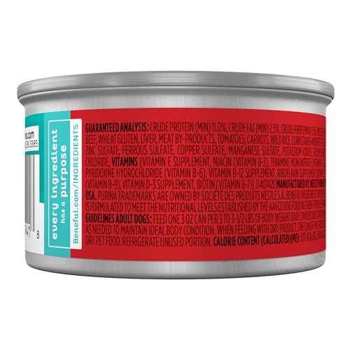 Purina Beneful Small Breed High Protein Wet Dog Food, With Gravy, Incredibites With Real Beef - (Pack of 12) 3 oz. Cans