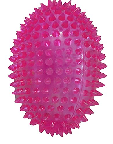 Pet Guard Tpr Material Spike Rugby Puppy Chew Toy Teething Toy Dog Squeaky Toys (Color May Vary)