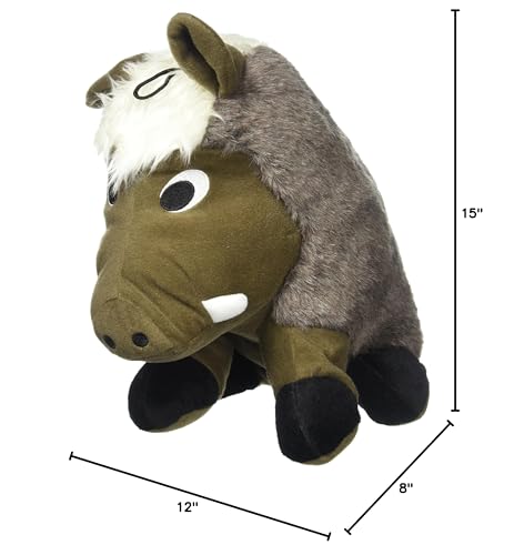 Pet Lou Warthog Plush Dog Toy, Multi-Color, 14-Inch, Model 237, Soft Plush Material
