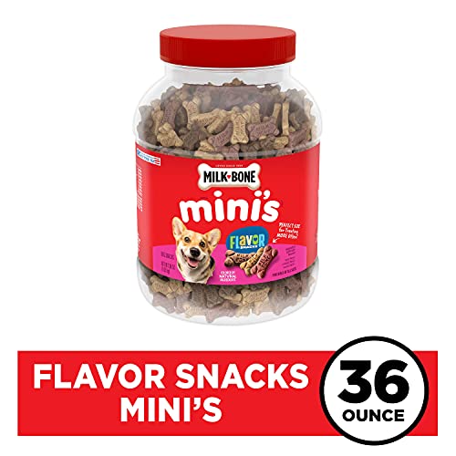 Milk-Bone Minis Flavor Snacks Dog Treats, 36 Ounce Crunchy Texture Helps Reduce Tartar