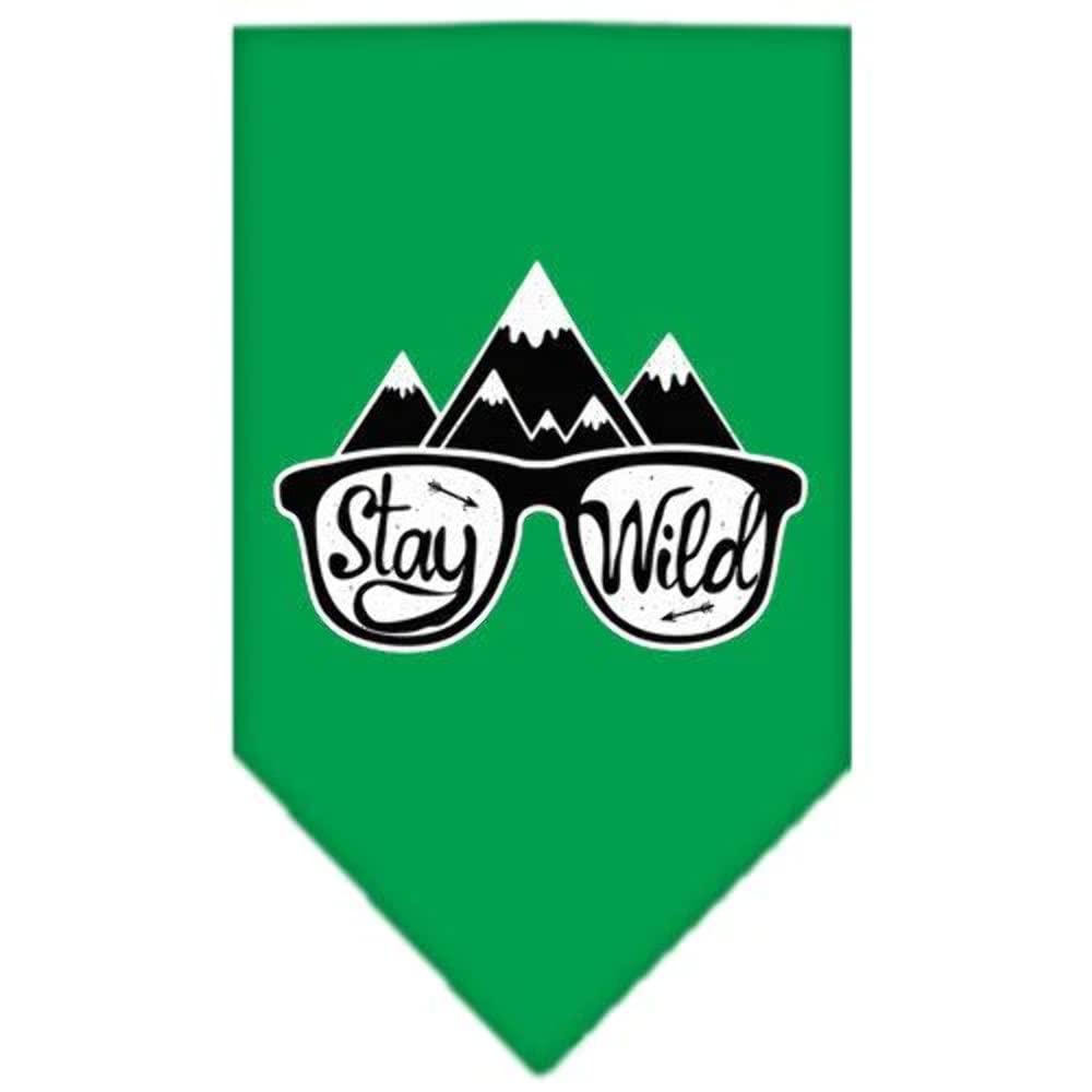Mirage Pet Product Stay Wild Screen Print Bandana Yellow Large