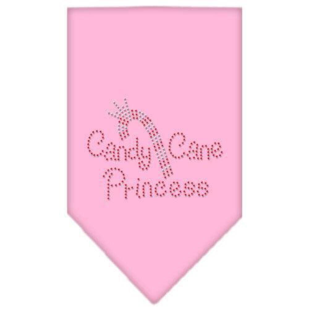 Christmas Pet and Dog Bandana Rhinestone, "Candy Cane Princess" Cocoa Small