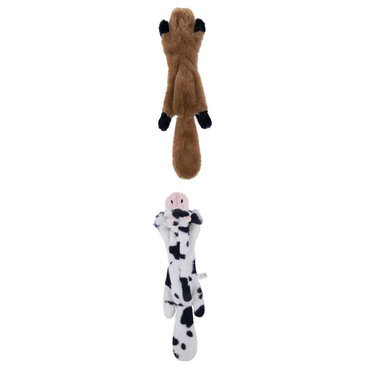 SNAPPSY 2pcs Large Dogs Pet Chew Squeak Squeaky Plush Interactive Toys