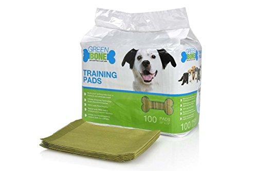 Greenbone Leak Proof Training Pads - 100 Count - Lemongrass Scent - Green Plastic