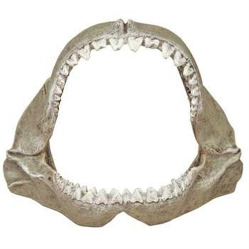 Blue Ribbon Pet Products Resin Aquarium Ornament - Great White Shark Jaws Small, 6 L X 35 D X 5 H Inch