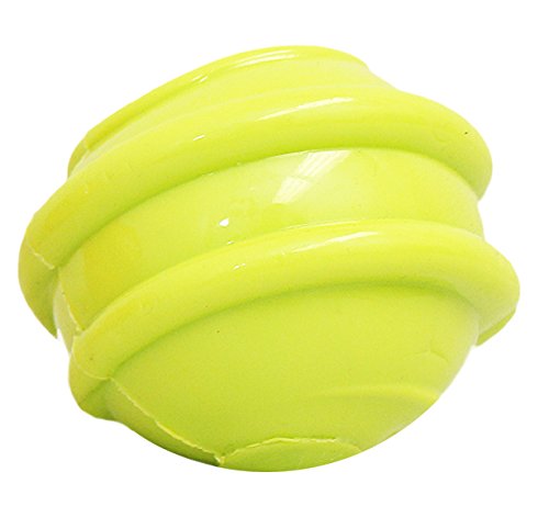 Reaowazo Chomper Extra Tough & Colorful Medium 3' Squeaky & Spiraled Tpr Ball - Size Toy