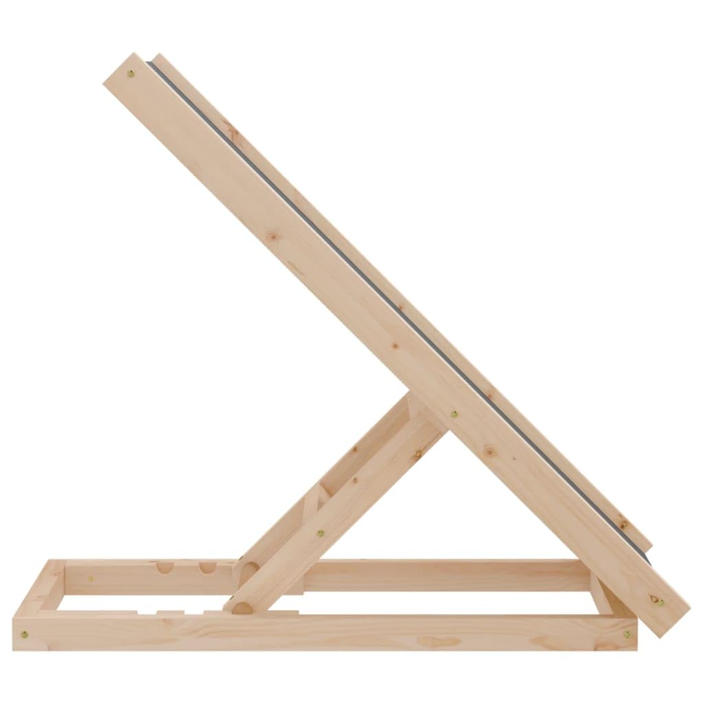 Vidaxl Solid Fir Wood Dog Ramp 70 X 35 Cm Grey