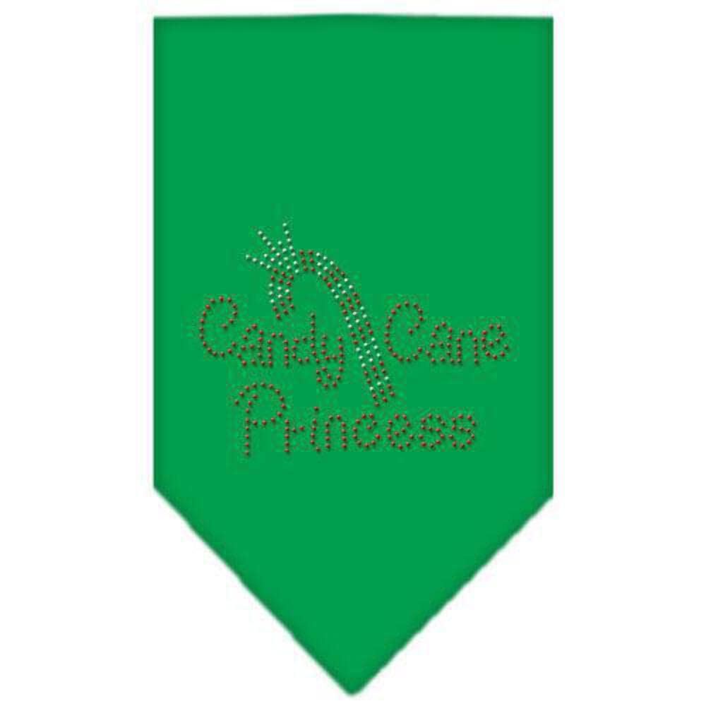 Christmas Pet and Dog Bandana Rhinestone, "Candy Cane Princess" Cocoa Small