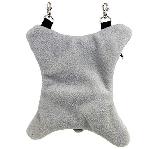 Exotic Nutrition Glider Bonding Pouch - Fleece, Gray, 8" x 7.5" for Small Animals like Sugar Gliders, Rats, Ferrets, and More