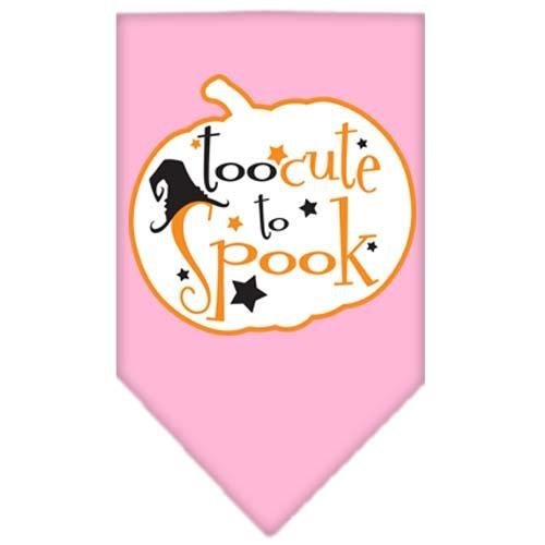 Mirage Pet Products 66-141 LGLPK Too Cute to Spook Screen Light Pink Print Bandana, Large