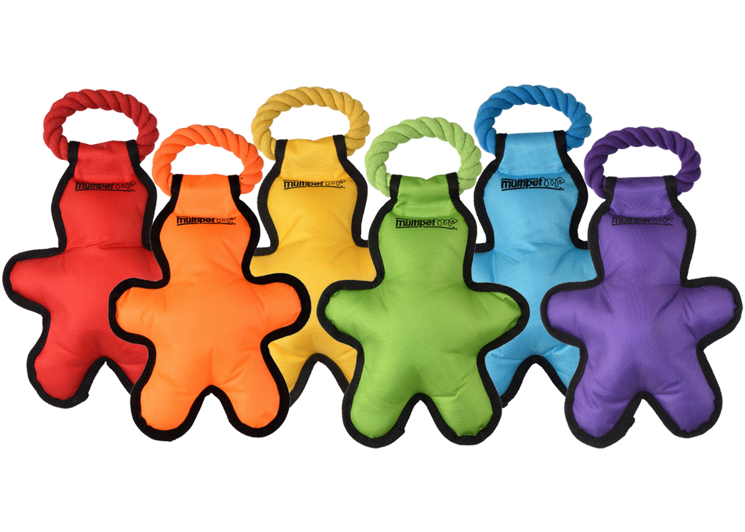 Multipet Cross-Ropes Tug 'o Man w/ Rope - Assorted Colors 14"