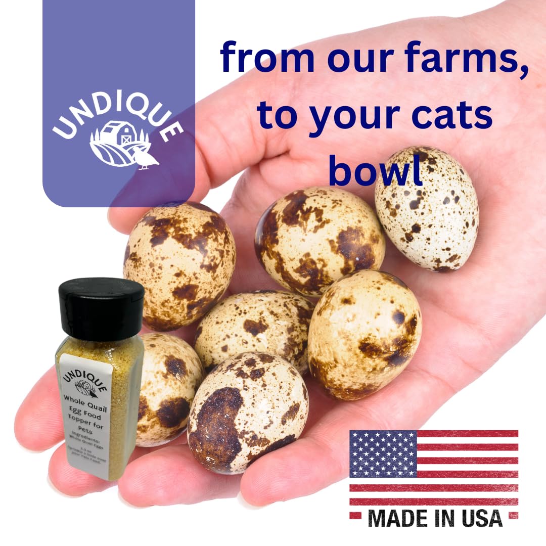 Quailicious Boost - Made in USA High-Protein Quail Egg Cat Food Topper, Freeze-Dried for Cat Digestive Health - Nutrient-Rich, Grain-Free Digestive Support for Cats, Ideal for Picky Eaters