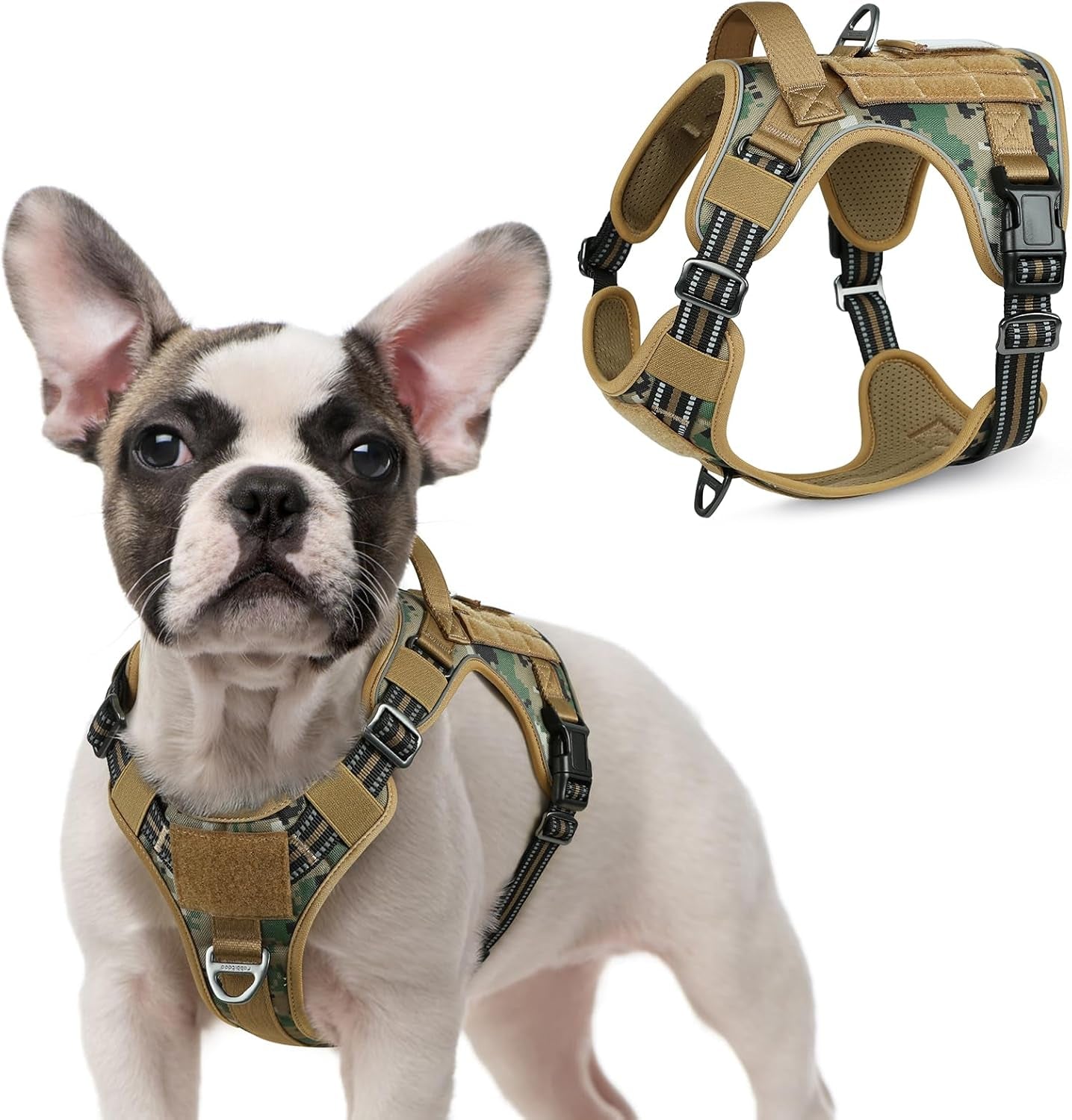 No-Pull Tactical Dog Harness MOLLE Vest for Medium & Large Dogs
