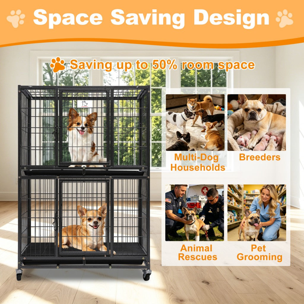 31 Two-Tier Dog Crate 46A