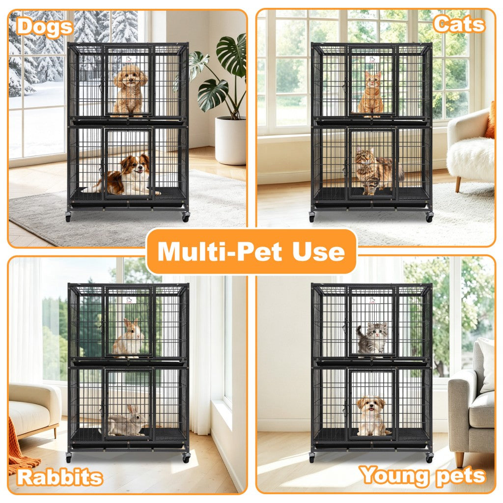 31 Two-Tier Dog Crate 46A